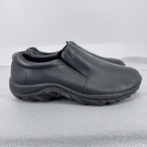 Merrell Jungle Moc Leather Shoes Womens Size 9.5 Black Slip On‎ Comfort 60890
